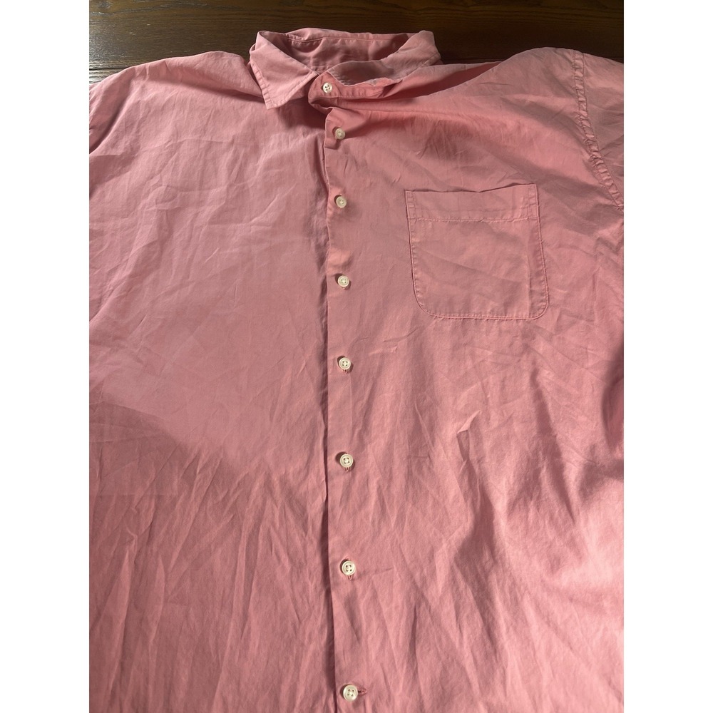 Peter Millar Seaside Shirt Mens 3XL Pink Button Down Short Sleeve Cotton